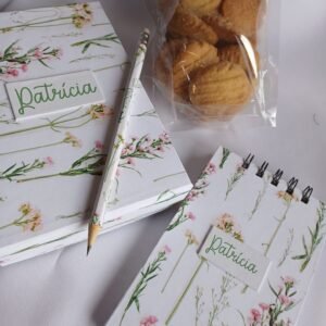 Kit de Presenteáveis Floral com Biscoitos